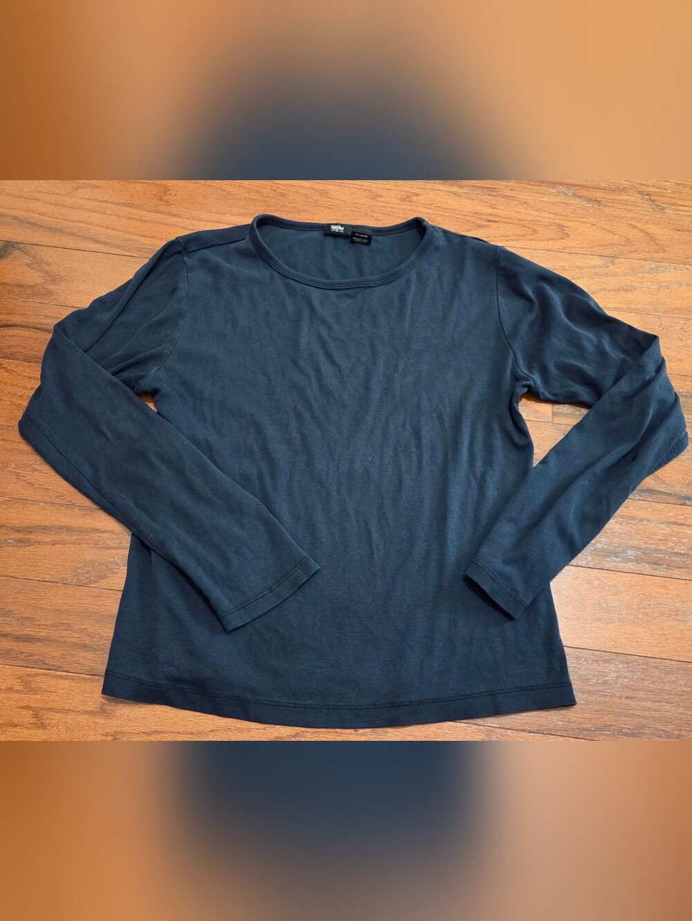 Mossimo Womens Navy Medium Crew Neck Long Sleeved T-Shirt